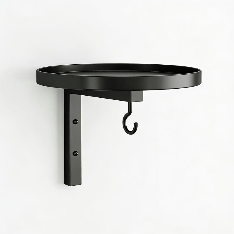 Wall Mounted Metal Bird Bath with Feeder Hook, Durable Bowl for Outdoor, Easy Install for Garden, Patio & Fence, Ideal for Birds