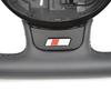 For A4 B8 A3 8V A4 A5 A7 Q3 Q5 Q7 Black Stitched Full Leather Perforated Flat Bottomed Steering Wheel