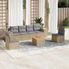VidaXL Garden Lounge Set with Cushions 7 Pcs, Patio Sofas, Furniture Set, Outdoor Terrace Furniture, Beige 3257725