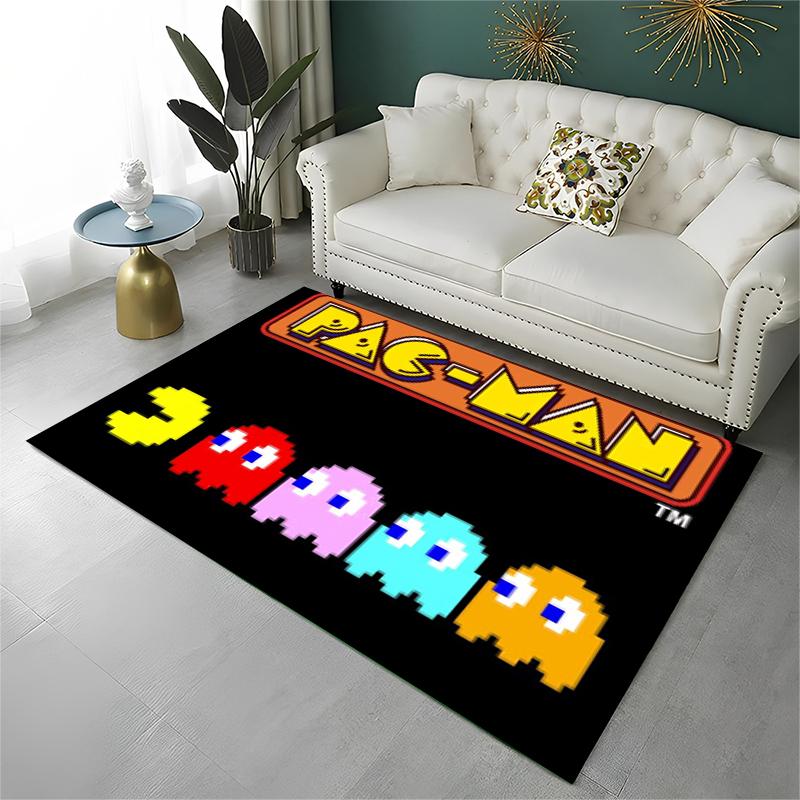 Ретро Ковер-Игрок P-Pacman Нескользящий Ковер для Гостиной, Спальни, Игровой Комнаты, Мягкий Ковер-Подстилка для Пола Домашний Декор Ковер для Детской Комнаты Подарок