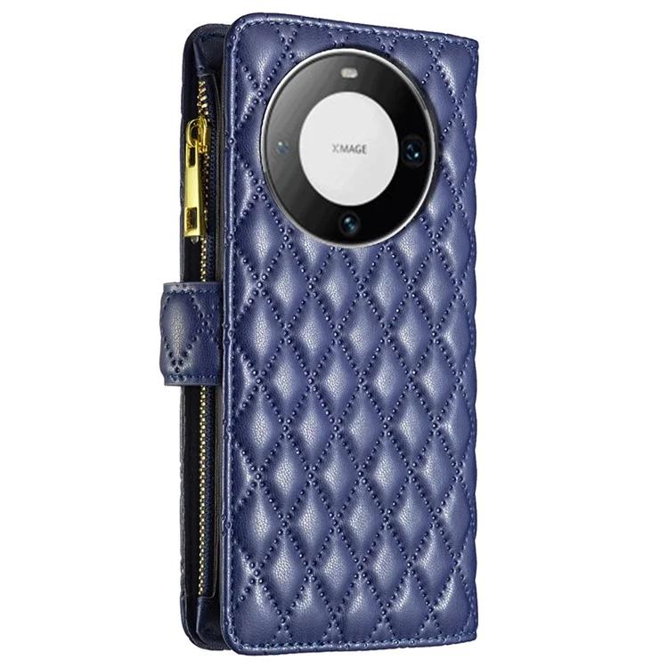 BF Style-15 для Huawei Mate 60 Pro/Mate 60 Pro кожаный чехол с карманом на молнии и подставкой для телефона