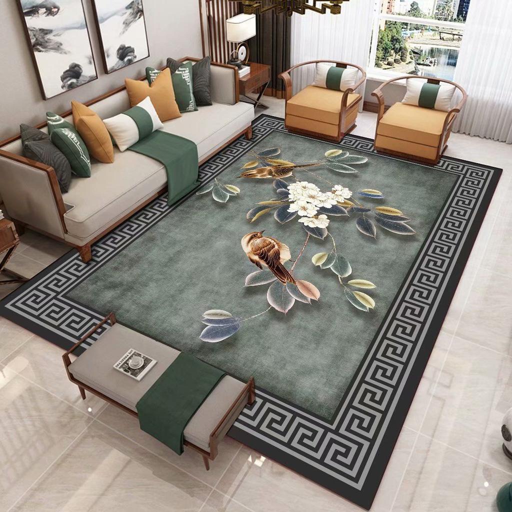 Ковер в китайском стиле для гостиной, дома, нескользящий, в китайском стиле, для спальни, прикроватной комнаты, напольный коврик, одеяло для журнального столика
