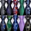 Mens Novelty Plaid Striped Neckties Handkerchief Cufflinks Set Formal Casual Business