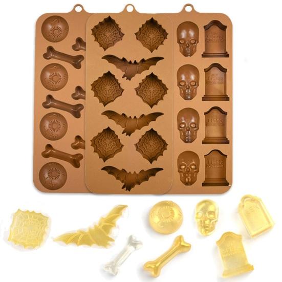 Форма для выпечки десерта Yousheng, пищевая термостойкая силиконовая форма для Хэллоуина, тыквы, призрака, форма для шоколадных конфет, печенья