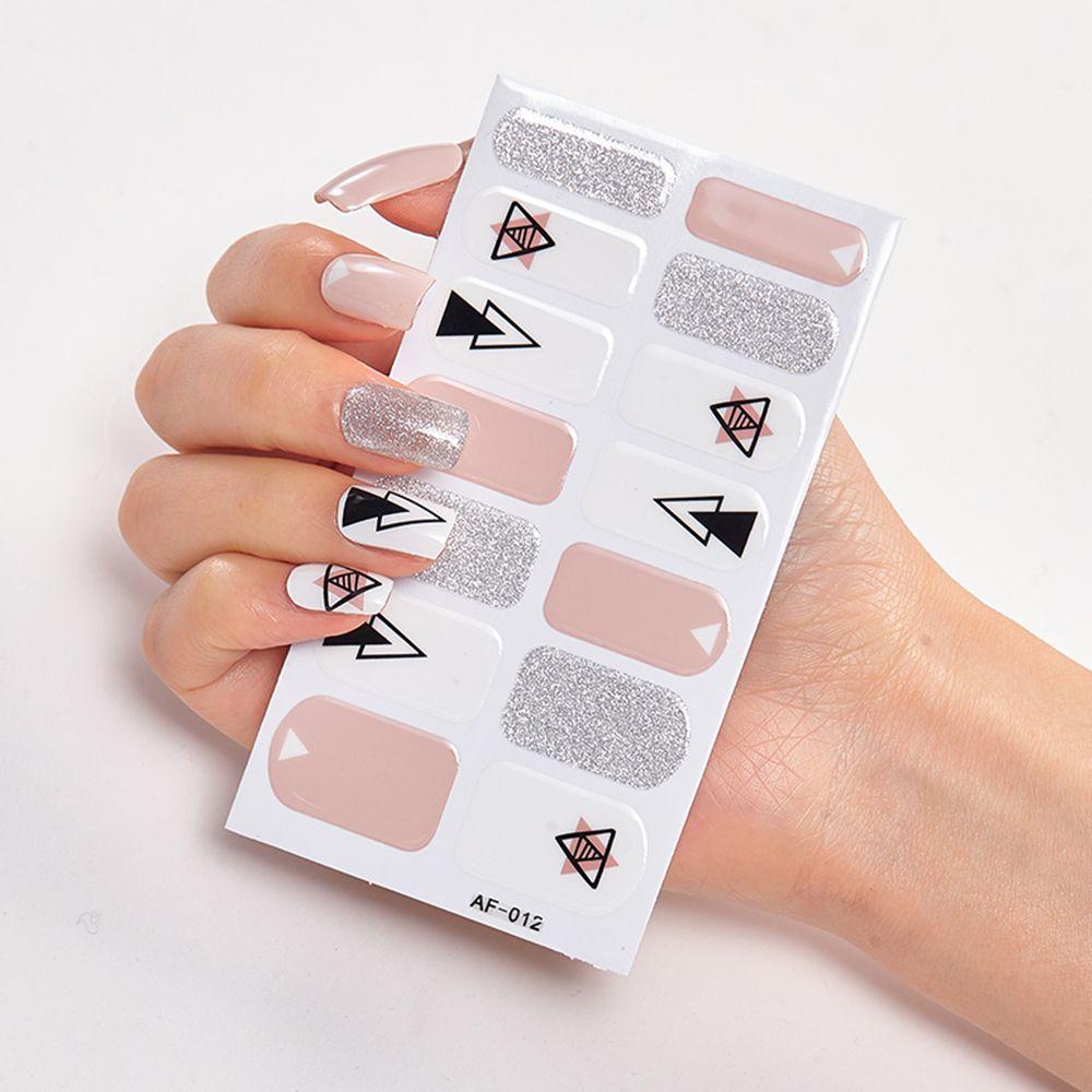 Women Girls Press On Nail Manicure Nail Polish Strips Nail Art Decal Full Nail Wraps Nail Stickers