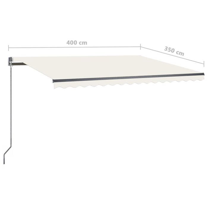 VidaXL Automatic Awning with Wind Sensor and LED Balcony Awning Garden Patio Terrace Outdoor Window Shading 3069832