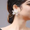 Girls Fashion Acrylic Resin  Personality Petals Studs Earrings Drop Earrings Accessories Jewelry