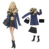PU Leather Doll Clothes Handmade Outfit Overcoat  For 11.5 Inch 30cm Dolls/for 1/6 Bjd Dolls