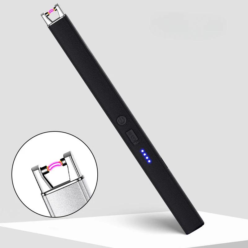 Зажигалка с подзарядкой от USB для кухни, электрическая дуга, ветрозащита, импульсное беспламенное плазменное зажигание, зажигалки для свечей, барбекю на открытом воздухе