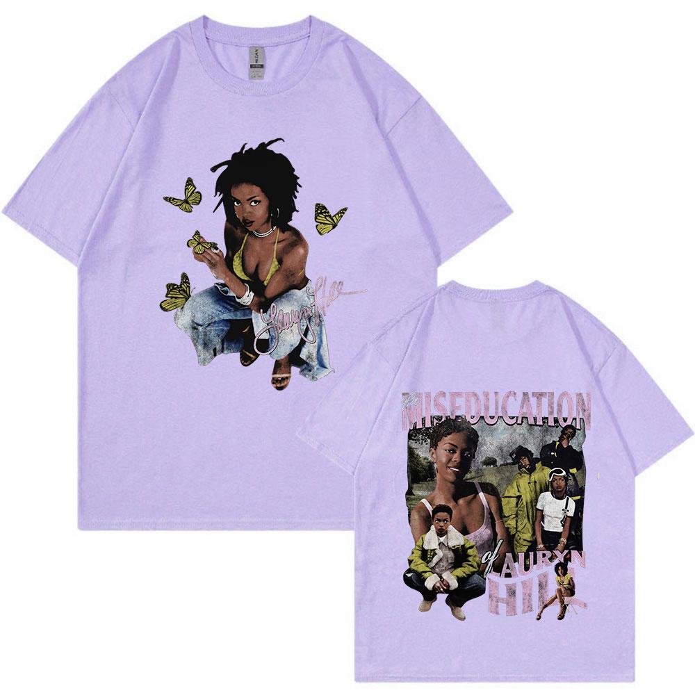Lauryn Hill Music Album Graphic T-Shirt Men's Women's Vintage Casual Short Sleeve T Shirt Fashion Hip Hop T Shirts Streetwear