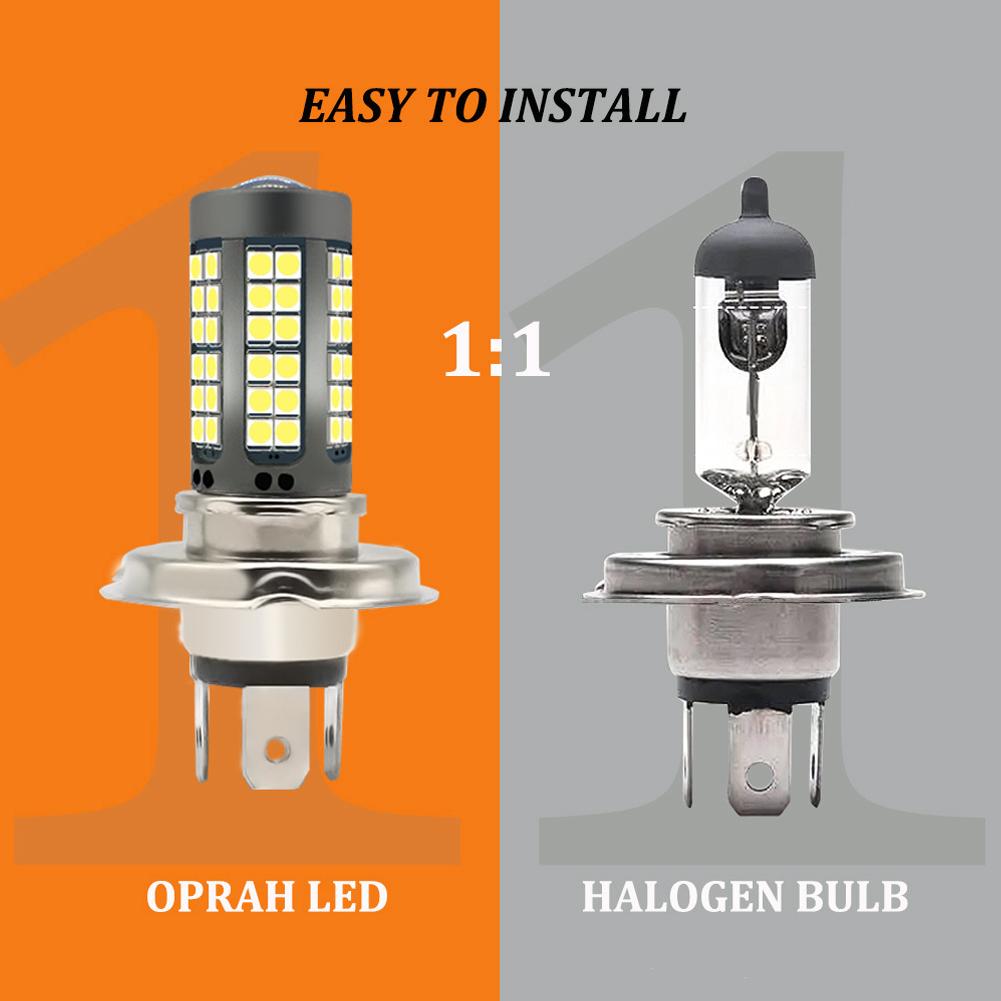 Светодиодные лампы BA20D H4 P15D для мотоциклов с чипами 3030 20000LM 25W Hi Lo, фара для мотоцикла, DRL, яркая, подключай и работай