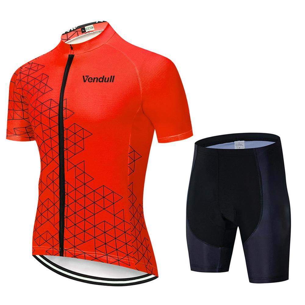 Флуоресцентный желтый Pro Team велоспорт джерси комплект 2025 велосипедный костюм с коротким рукавом мужской комбинезон шорты одежда 19D гелевая дышащая подкладка