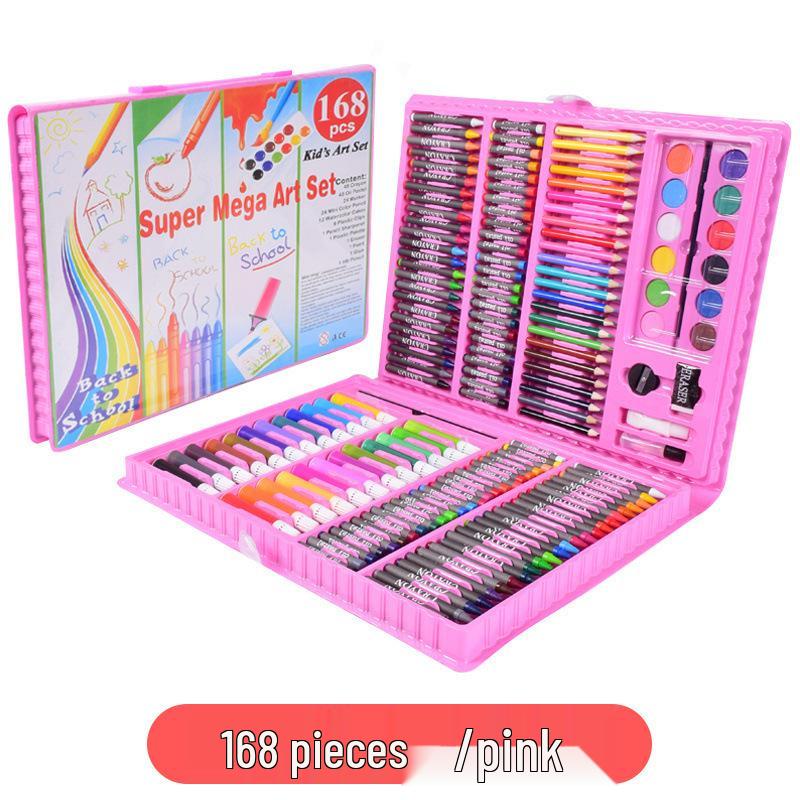 Детский набор для творчества: Акварельные ручки, масляная пастель, восковые мелки, кисти для детского сада и начальной школы