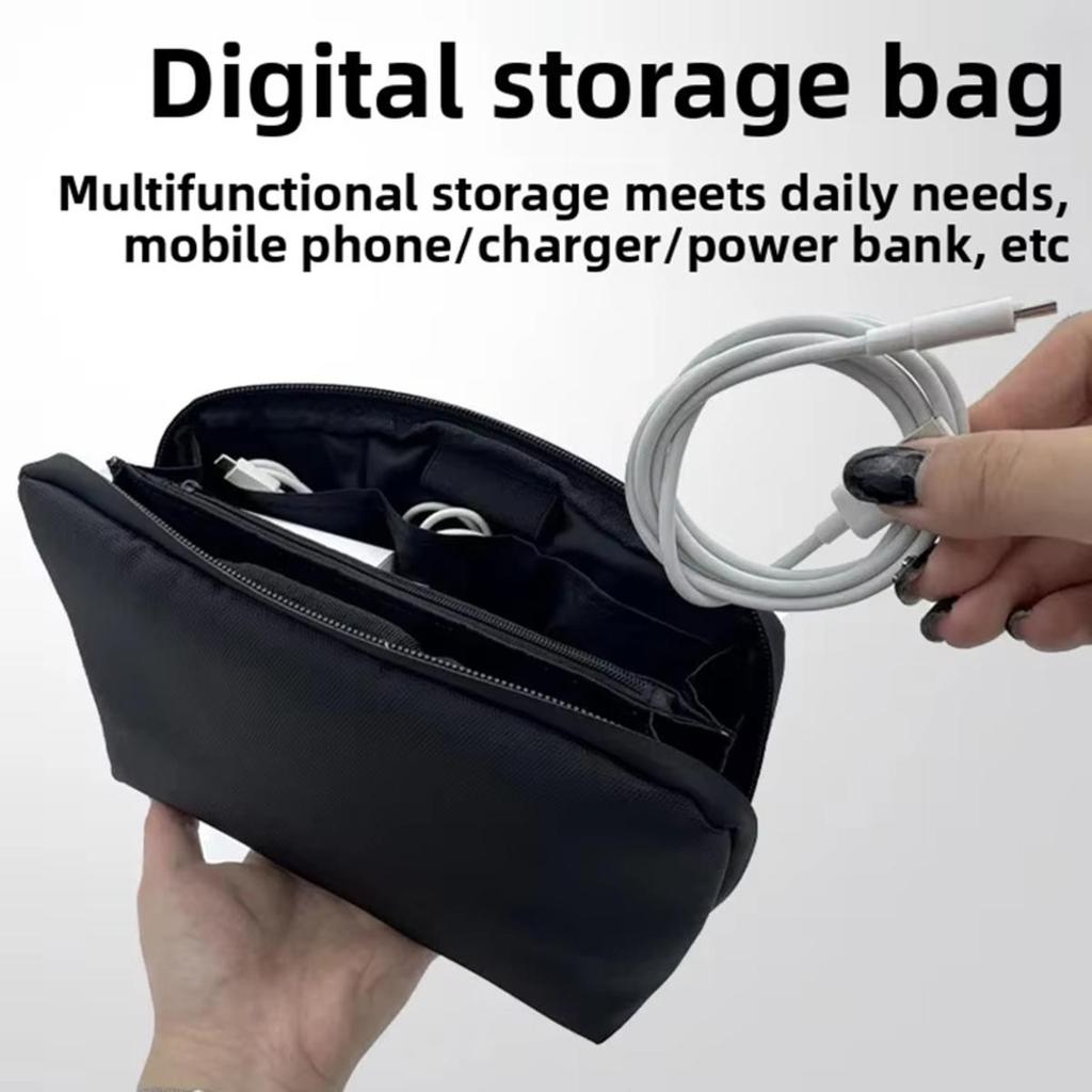 Travel Storage Bag Large Capacity Portable Charger Headphone Data Cable Organizer Bag Waterproof Grooming Toiletries Pouch