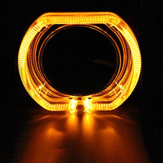 2шт 3-дюймовый автомобиль авто светодиодные фары указатель поворота проектор линзы кожухи маска