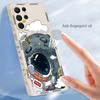 Чехол из жидкого силикона серии Astronaut для Samsung S25 S24 FE S23 Ultra S22 S21 Plus A56 A36 A16 A55 A15 A35 A54 A14 A32 5G с защитой от падения с высоты