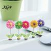 Interior Car Decor Spring Wobbly Flower Dashboard Ornament, Shaking Head Sunflower Decor, Cute for Rearview Mirror And Home Office