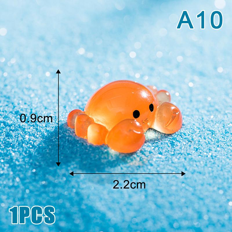 Luminous Marine Animal Ornament Mini Glow Animal Pendant Micro Fish Tank Crab Dolphin Octopus Decoration Landscape