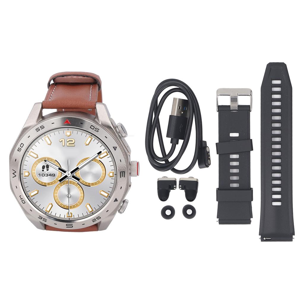 Умные часы 2 в 1 с наушниками 1,52-дюймовый HD-экран Фитнес-трекер Воспроизведение музыки Bluetooth-звонок Умные часы и