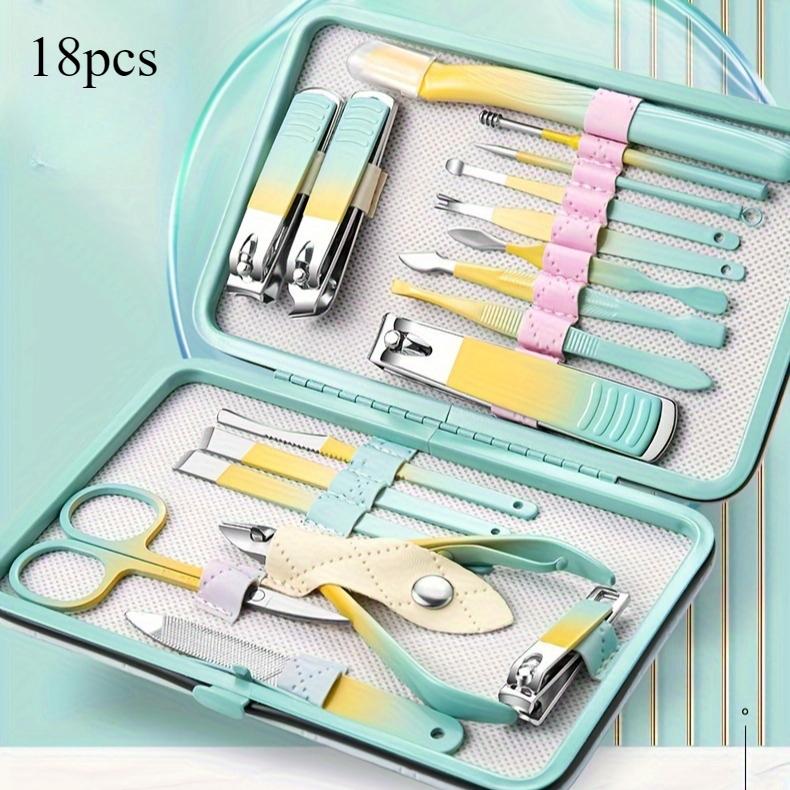 Маникюрный набор, кусачки для ногтей, инструменты для мужчин и женщин с портативным дорожным футляром, набор для личной гигиены, подстригающий ногти на руках и ногах, подарок