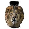 Весенне-осенний принт льва с 3D принтом для мужчин и женщин, пуловер с капюшоном, топы, мужская толстовка, повседневная куртка, большие размеры, модный спортивный костюм
