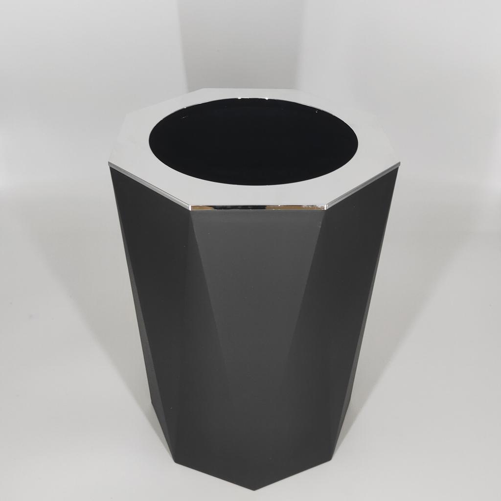 1pc Luxury Trash Can Plastic Garbage Storage with Lid Cover Bathroom Decor Living Room Home Decoration Hotel Wastepaper Basket