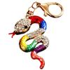 Fortune Rhinestone Snake Keychain Exquisite Women's Bag Pendant Cute Snake Lucky Pendant  Couple