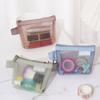 Lipstick Cosmetic Bag Clear Mesh Bag Small Item Bag Fresh Color Card Bag Mini Coin Purse Women