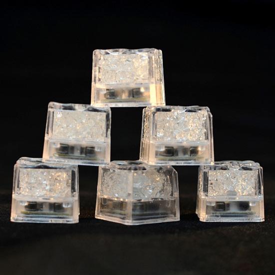 12 шт. Светодиодные светящиеся кубики льда, меняющие цвет при контакте с жидкостью, многоцветные, 7-цветные светодиодные кубики льда, пищевой класс, для вечеринок, свадеб, баров, подсветка для напитков
