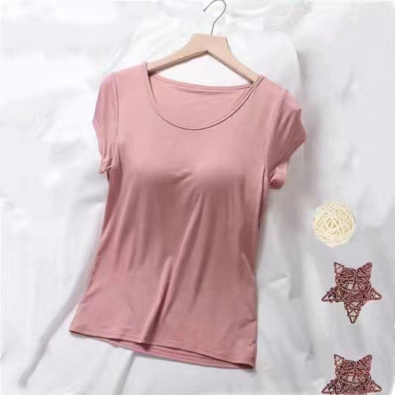 Women's Solid Color Chest Pad Cup One Women's Tank Top Underwear Plus Size