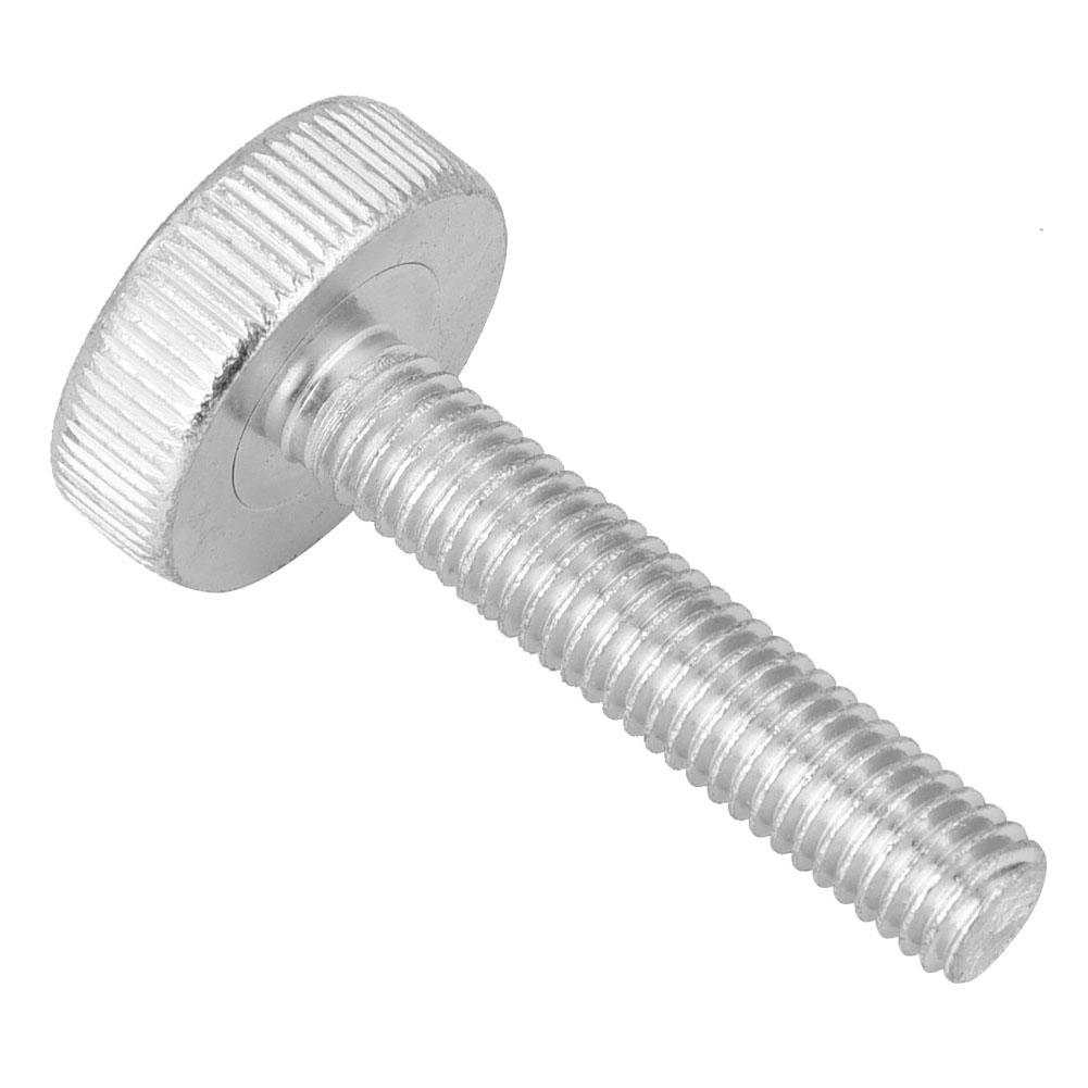 10pcs M8 Zinc Plated Carbon Steel Flat Knurled Head Bolts Thumb Screws (M8*40)