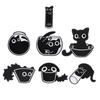 1Pc Jewelry Accessories Lapel Pins Cat Brooch Clothing Decor Black Kitten Jewelry Gifts Cute Badges Bag Accessories