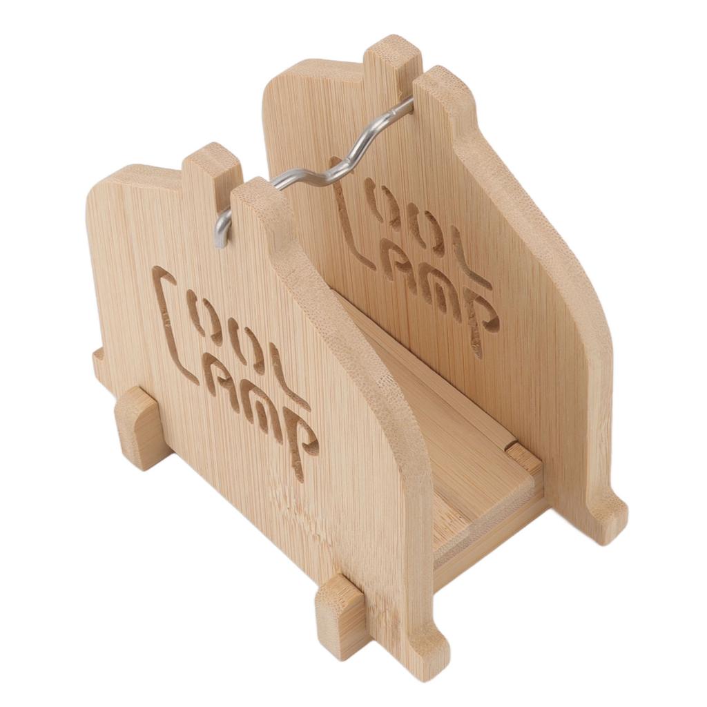 Mosquito Coil Bracket Detachable Portable Bamboo Wood Stainless Steel Rustic Style Decorative Home Incense Case