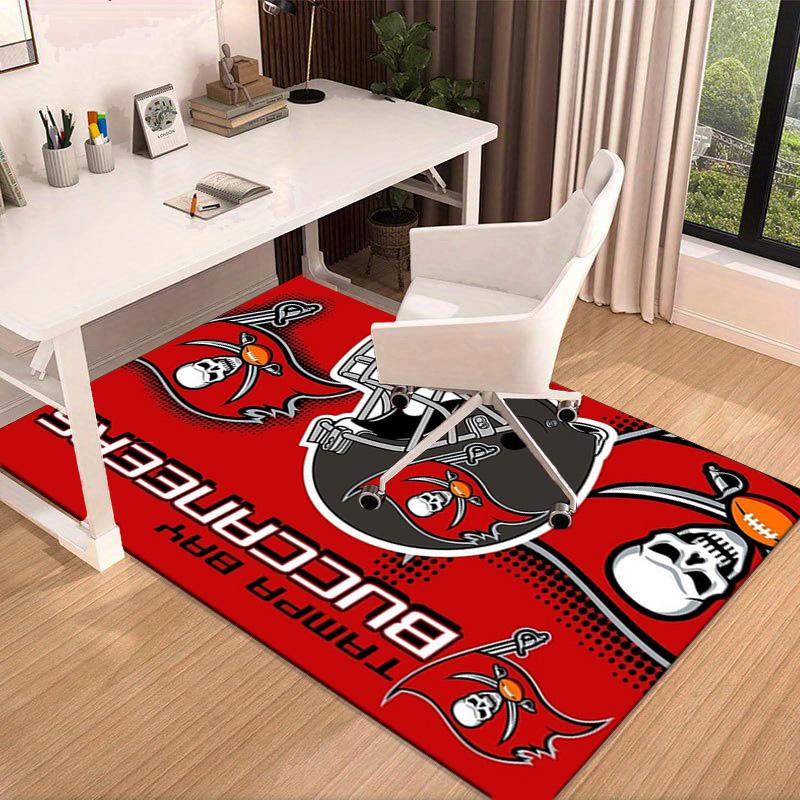 Коврик с изображением шлема Tampa Bay Buccaneers для офиса, коврик под стул, декоративный ковер, коврик для гостиной, большой размер, подарки для фанатов, рождественские подарки