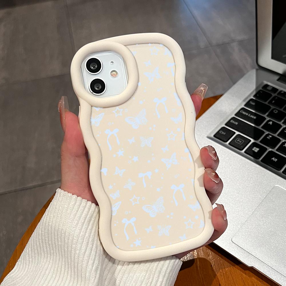 Окрашенный узор Big Wave Edge Мягкий силиконовый материал Macaron чехол для телефона противоударный защитный резиновый чехол для OnePlus Vivo Motorola Moto