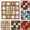 44Pcs Большие рождественские безделушки Рождественская елка Шары Декор Партия Свадебный орнамент