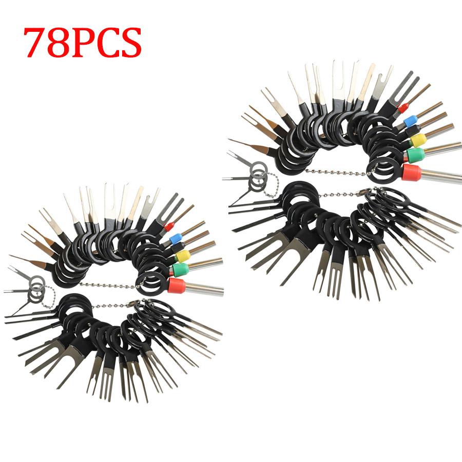 78x Car Terminal Removal Electrical Wiring Crimp Connector Pin Extractor Kit