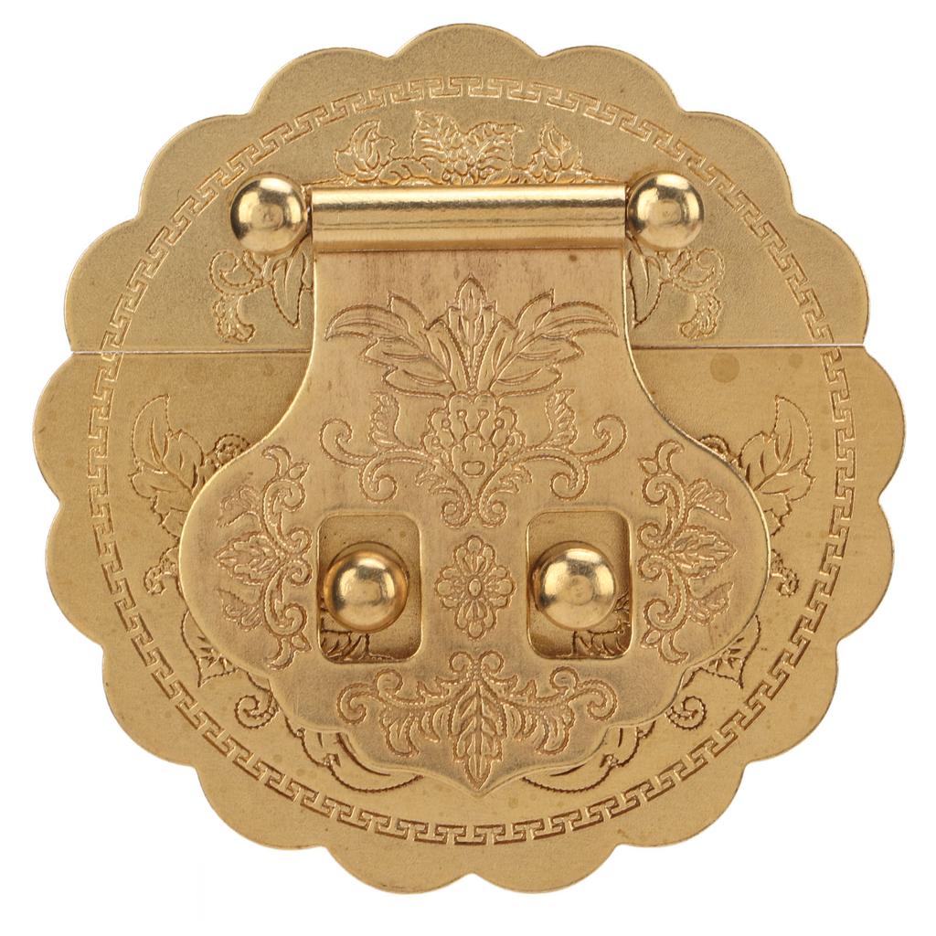 Латунная защелка-замок, ретро-дизайн, диаметр 8 см, металлическая защелка с защитой от ржавчины для шкафа, деревянной коробки