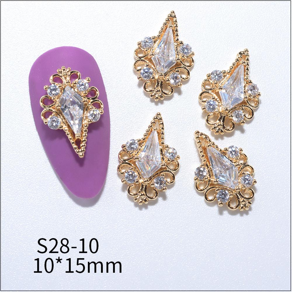 Manicure Accessories Butterfly Flower Metal Nail Jewelry Nail Zircon Nail Rhinestones Pendant Chain