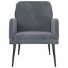 351405 vidaXL Fauteuil Gris foncé 62x79x79 cm Velours