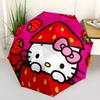1pc Strawberry Hello Kitty Automatic Opening/Closing Umbrella with Foldable Design, 8-Bone Iron Frame Outdoor Umbrella for Fans, Travelers, Daily Use,