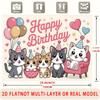 Party Backdrop Happy Birthday Birthday Confetti Photo Booth Background Wall Decor