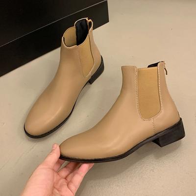 Модные женские однотонные резиновые сапоги, повседневные сапоги до щиколотки, женские удобные ботильоны 2024