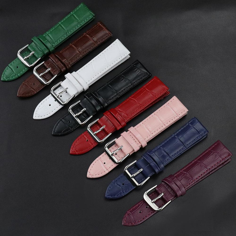 Watch Band Genuine Leather Straps 12mm/14mm/16mm/18mm/20mm/22mm/24mm Watch Accessories High Quality Colors Watchbands