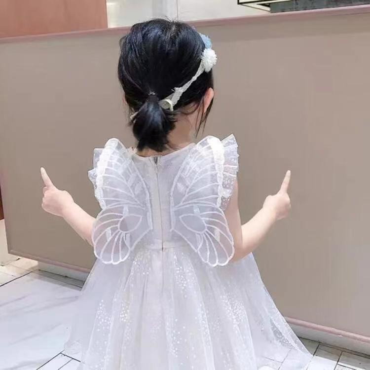 Бабочка Крыло принцессы Детские платья из тюля для девочек Младенец Малыш на день рождения Свадьбы Вечеринки Платье