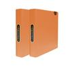 Папка-регистратор Hope File New Fresh Up с 3 отверстиями и уплотнительным кольцом, оранжевая, 2 упаковки