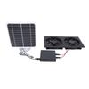 Solar Exhaust Fan IPX7 Waterproof Safe 20W Solar Panel Ventilation Fan with Energy Storage Box for Chicken Coop Pet
