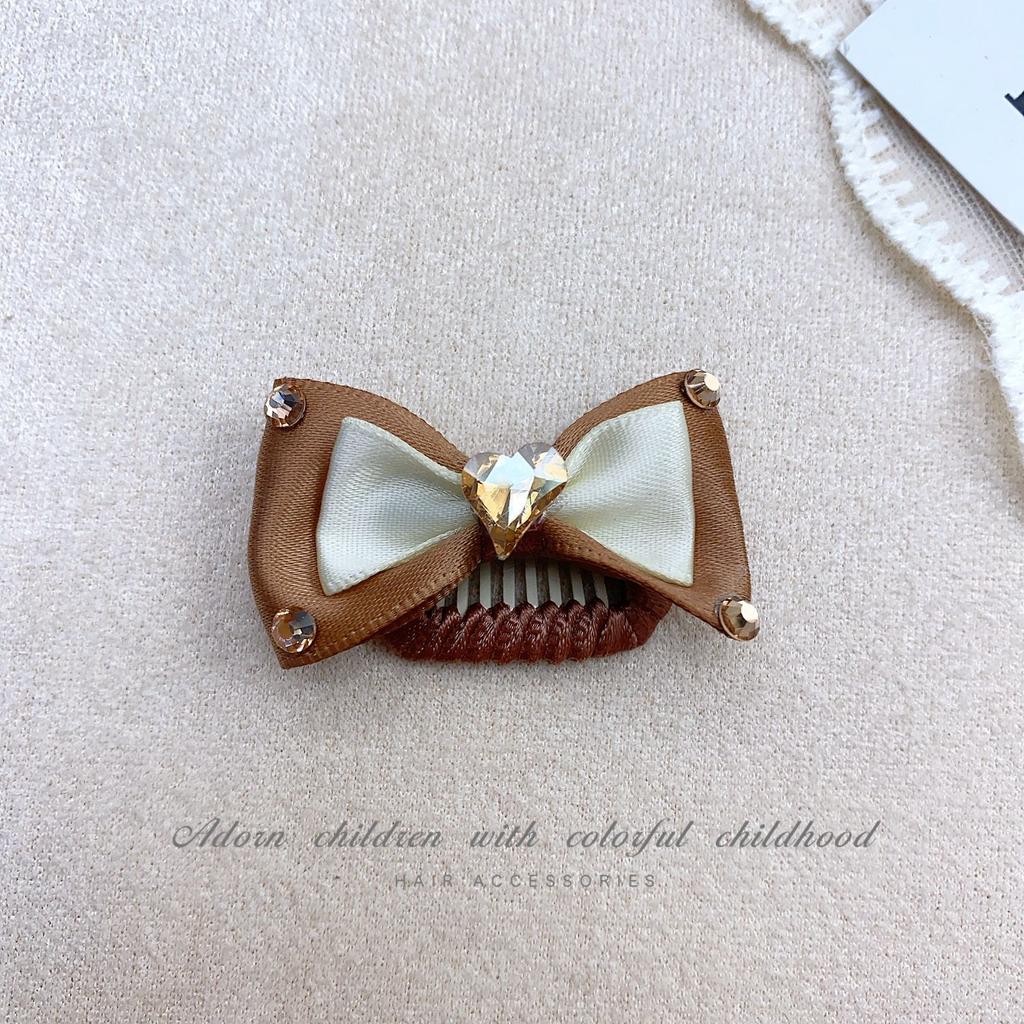 Pet Checkered Dog Hair Clip Coffee BB Clip Hair Accessory Pet Headpiece Yorkshire Diamond Pearl Headpiece Puppy Accessories