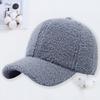 Autumn and Winter Lamb Wool Baseball Cap Warm Fashion Light Board Cap Embroidery Letter Hat
