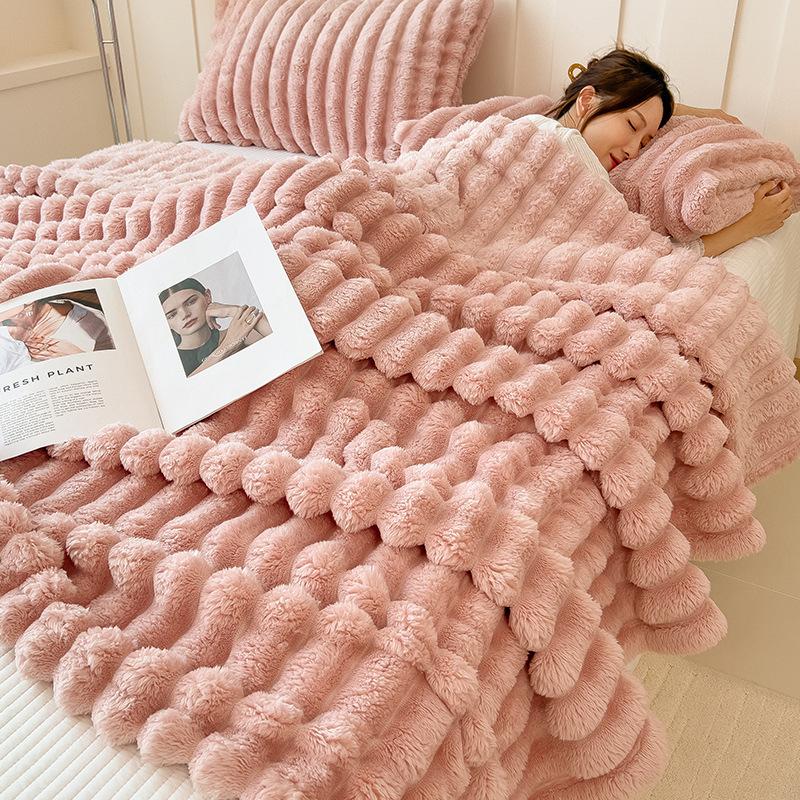 Плюшевое одеяло Falei Плюшевое одеяло Noon Sleeping Одеяло Coral Velvet Cover Одеяло Winter Thick Plush Blanket